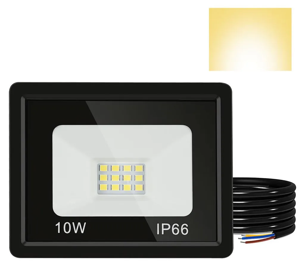 Projecteur LED Izrielar 5 x 10W IP66 Blanc Chaud 3000K pour Extérieur