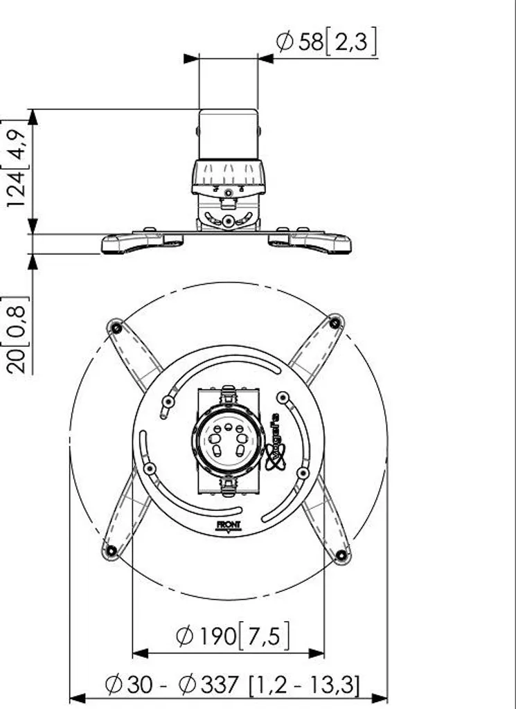 Vogels PPC 1500 Support Vidéoprojecteur Orientable à 360 Degrés - 3