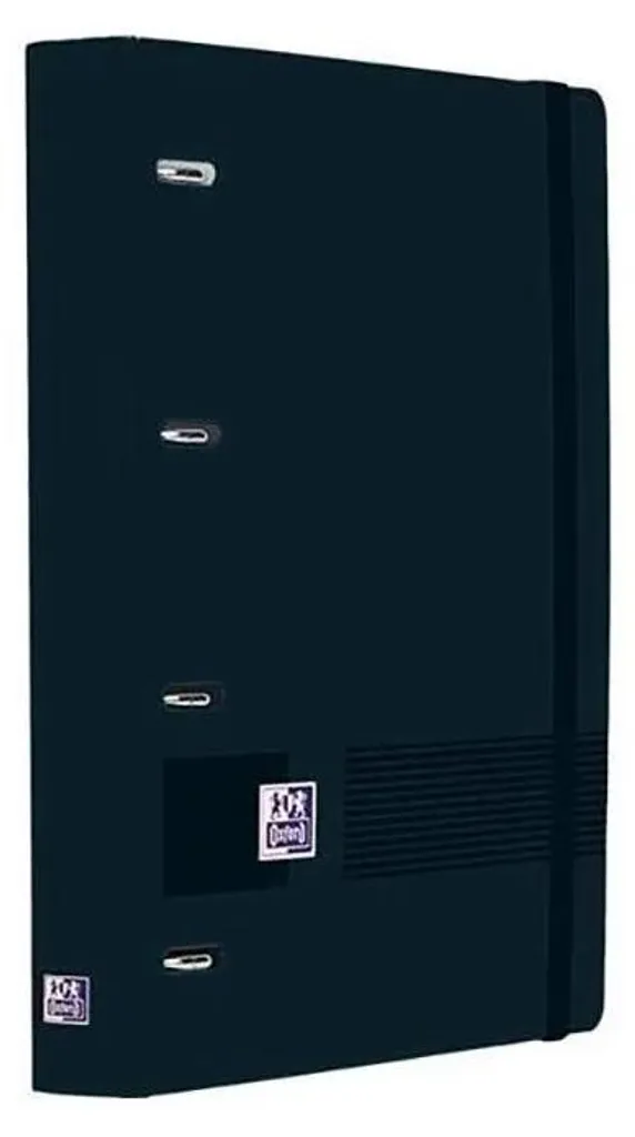 Classeur Oxford A4 Live & Go Noir : stop aux feuilles froissées