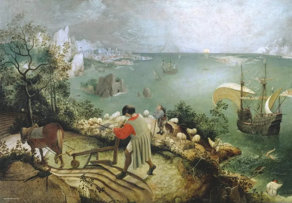 Puzzle D-Toys Art Pieter Brueghel La chute d'Icare - 1000 pièces Déco