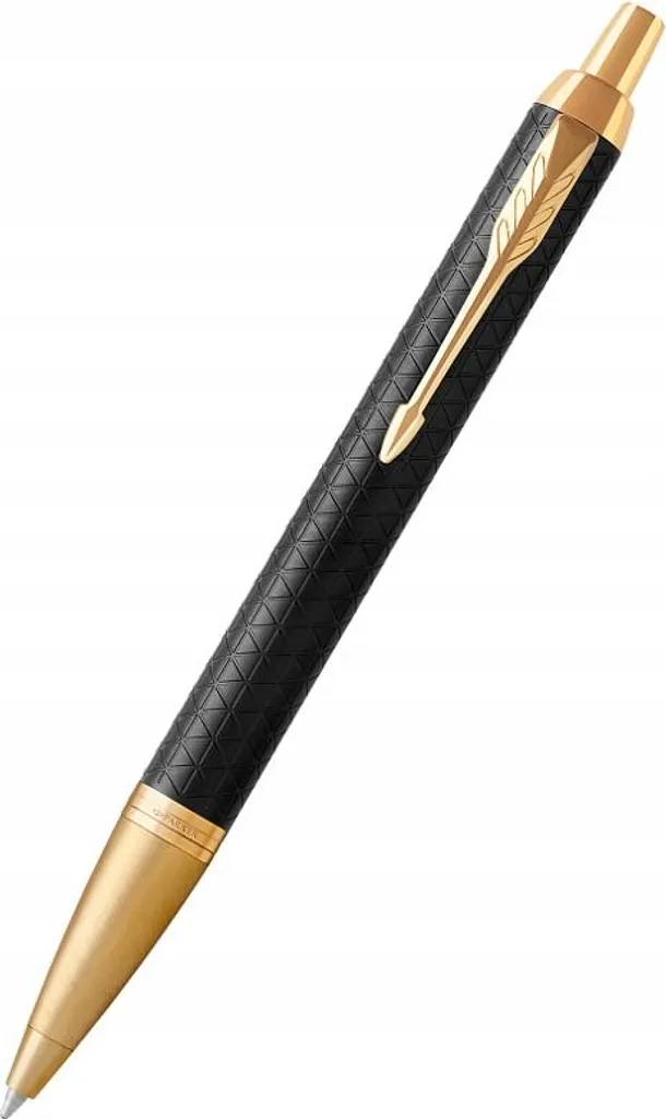 Parker IM Premium Stylo Bille Noir et Or avec Pointe Moyenne et Écrin