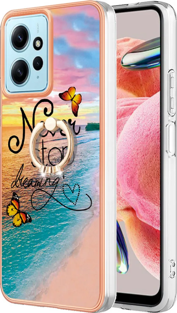 Custodia Anti-Caduta Redmi Note 12 4G - Silicone Morbido e Anello