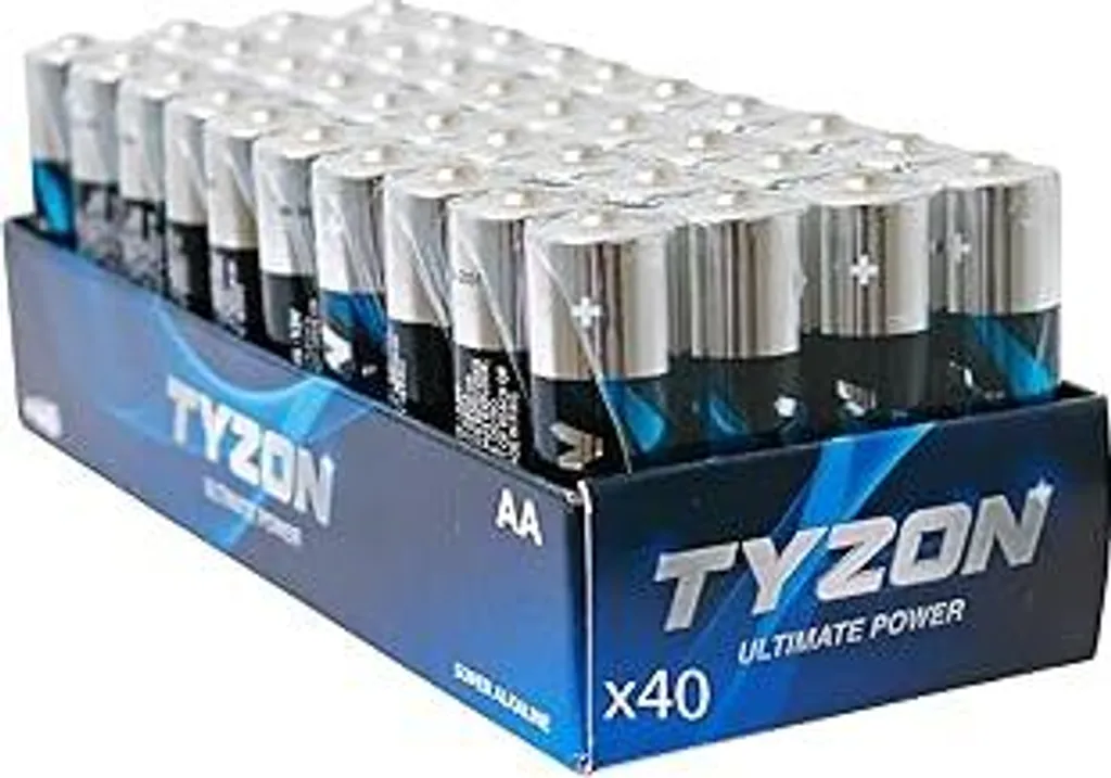 Scorta 40 Pile AA Tyzon: Batterie Alcaline 1.5V per Casa e Ufficio