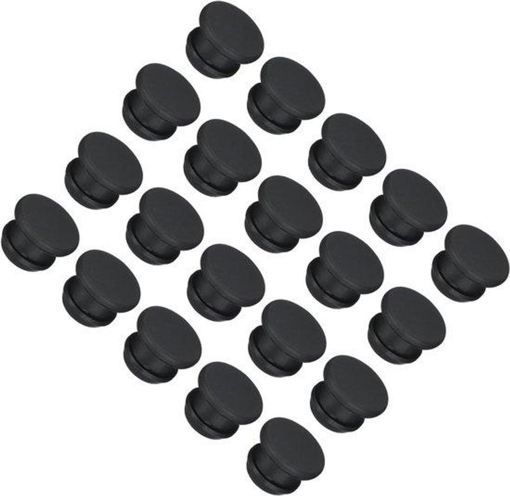 Gatstopper - Klikmechanismus - Einfache Montage - 85 mm - Schwarz - Kautschuk