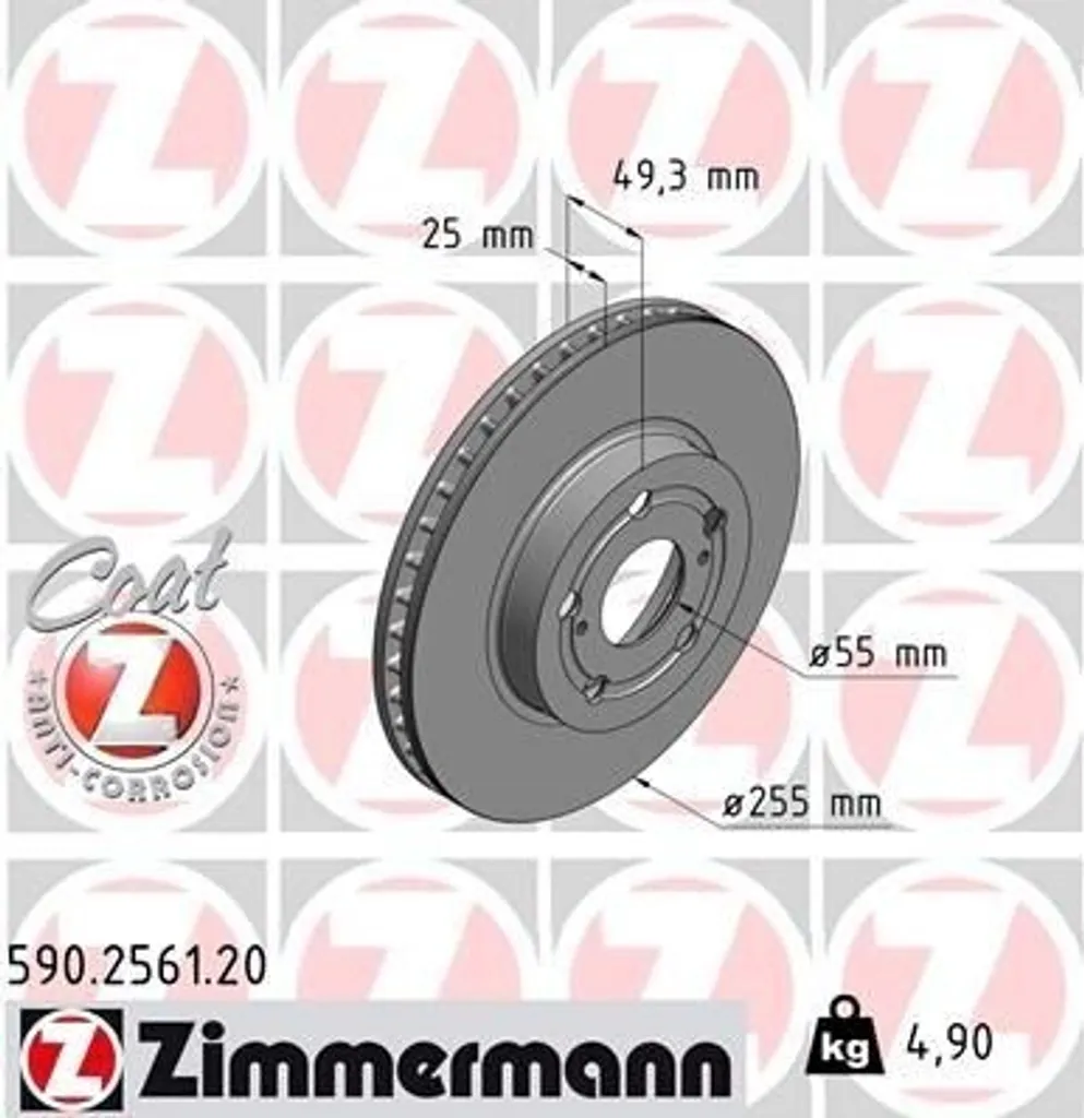 Équipement de freinage pour Toyota Carina E et Celica T23 ZIMMERMANN 590