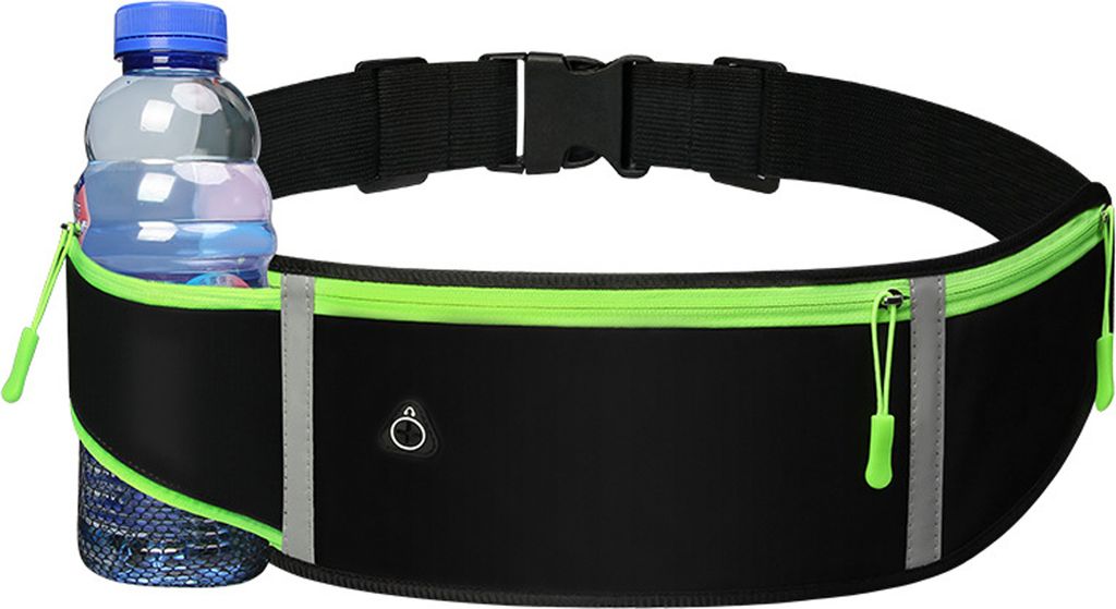 Sport-Gürteltasche für Herren und Damen mit Wasserflaschenhalter, 3 Taschen, große Kapazität, wasserdichte Hüfttasche mit verstellbarem Gurt, ...