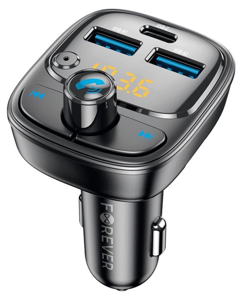 FM vysílač Bluetooth 2 x USB-A 1 x USB-C PD 30W - zapalovač Obrázek produktu 
