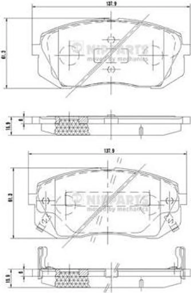 Plaquettes de frein haute performance N3600330 pour Kia et Hyundai