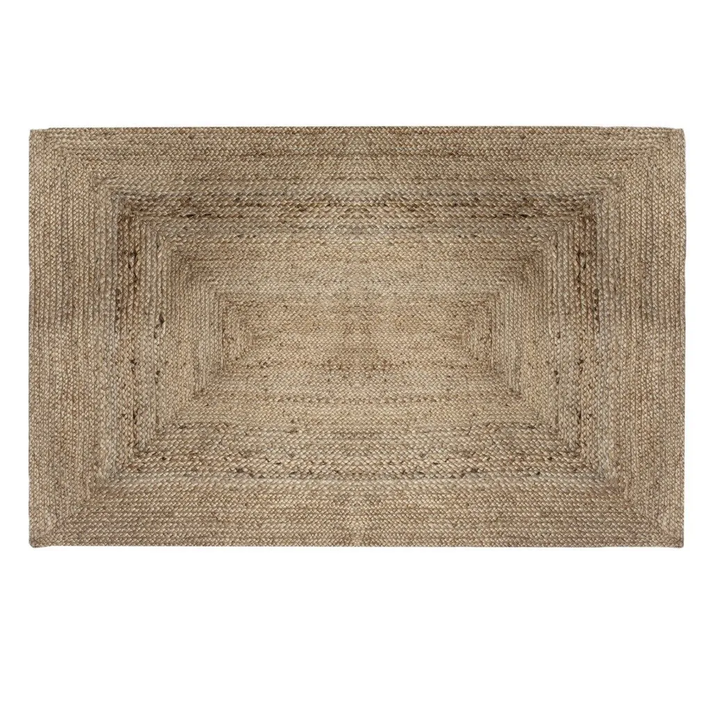 Tapis de salon rectangulaire en fibre naturelle de jute 120x170 cm