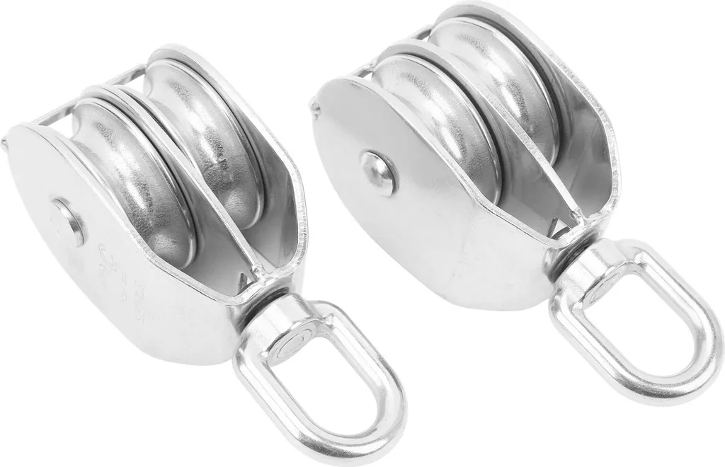Poulie de Levage Double M50 en Acier Inox - Suspension Grue de 400kg