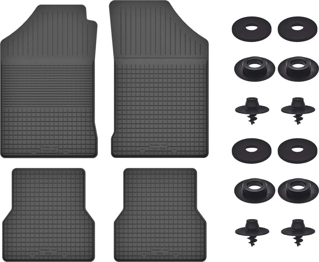 Gummimatten Mit Stoppern Für: Citroen Ax (1986-1998) Schwarz Set