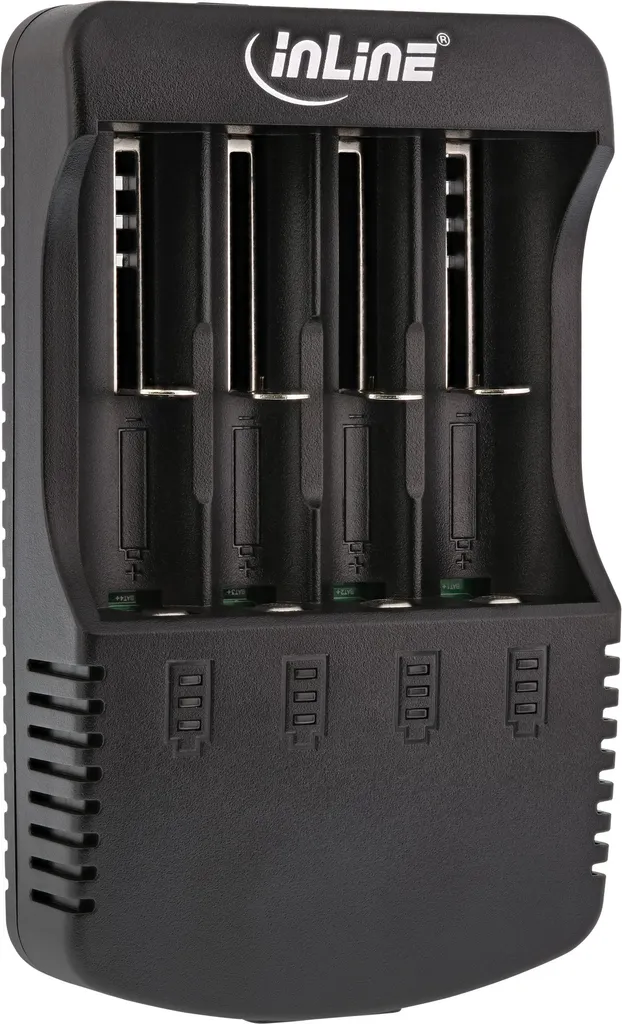 Chargeur de piles universel InLine avec fonction powerbank USB