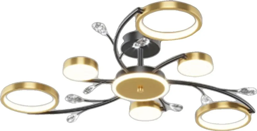 Plafonnier design moderne 6 lumières avec APP et télécommande dimmable