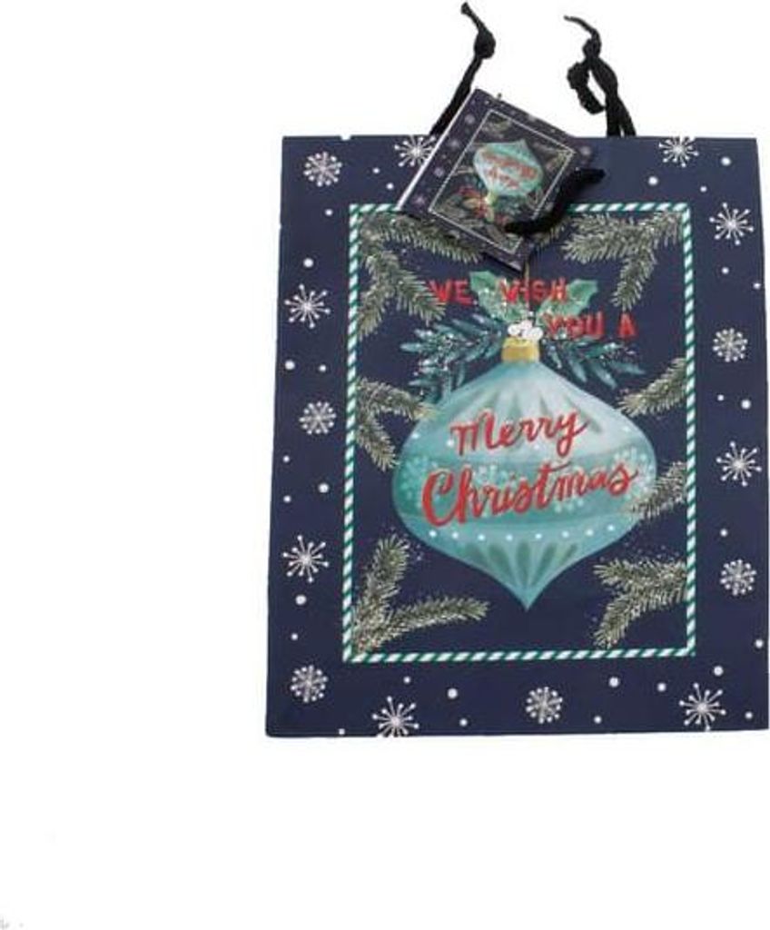 Geschenktasche - We wish you - Maße ca. 17,8 x 9,8 x 22,9 cm