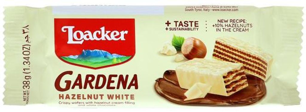 Loacker Gardena Hazelnut White 38g