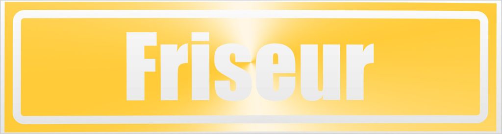 Kiwistar Friseur invertiert Magnetschild Schild magnetisch - 60cm Gelb - reflektierend - Magnetfolie für Auto PKW Kfz