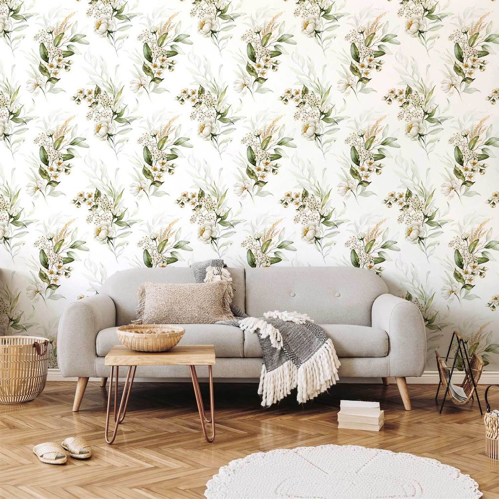 Vlies Tapete - Flowery Dress 50x1000 cm Blumen b-B-10053-j-a