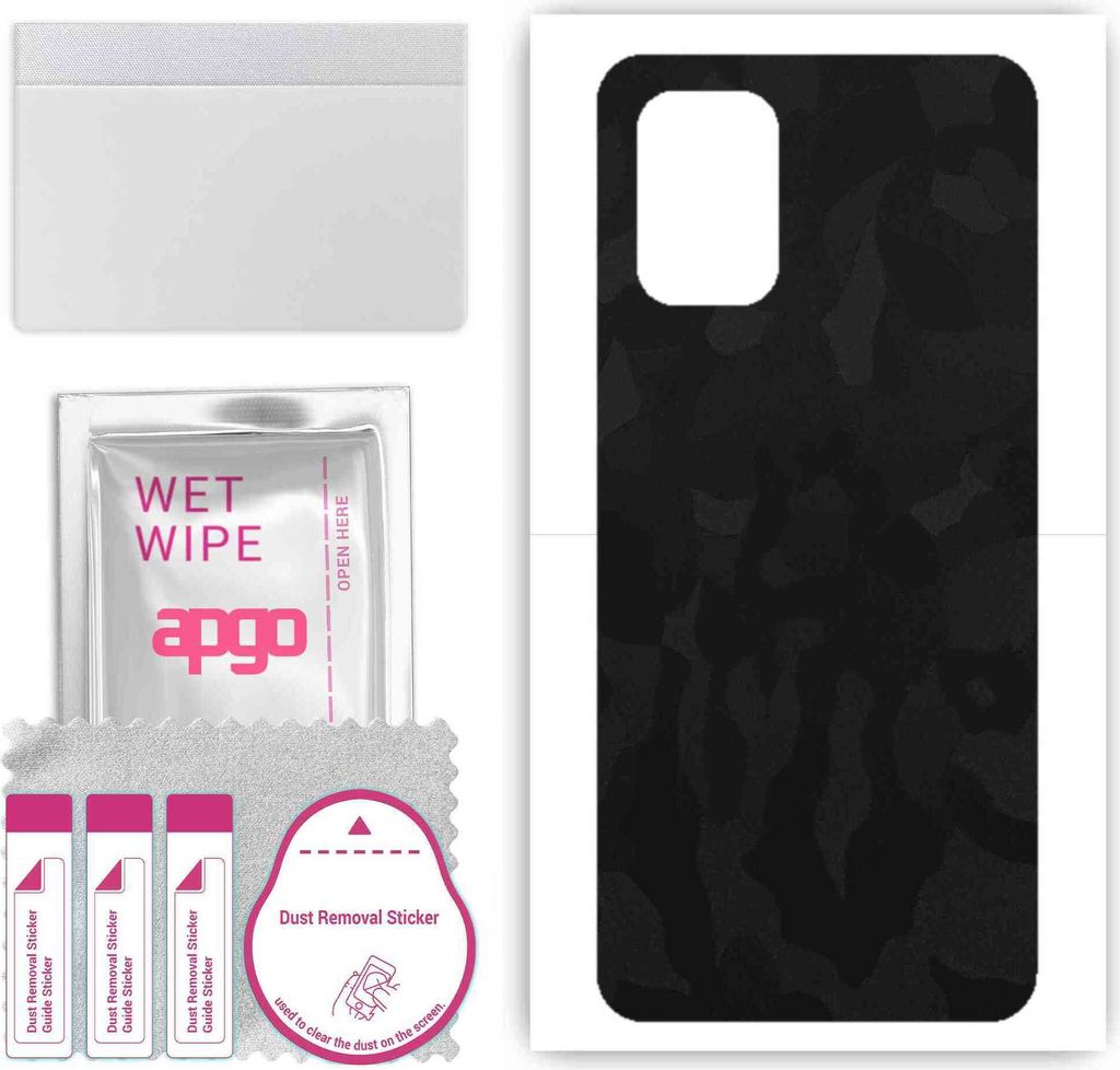 apgo Rückseite Schutzfolie, Skin, kompatibel mit OnePlus 8T, Hinten Displayschutzfolie aus Vinylfolie, kratzfest, einfache Montage - Schwarzes Tar...