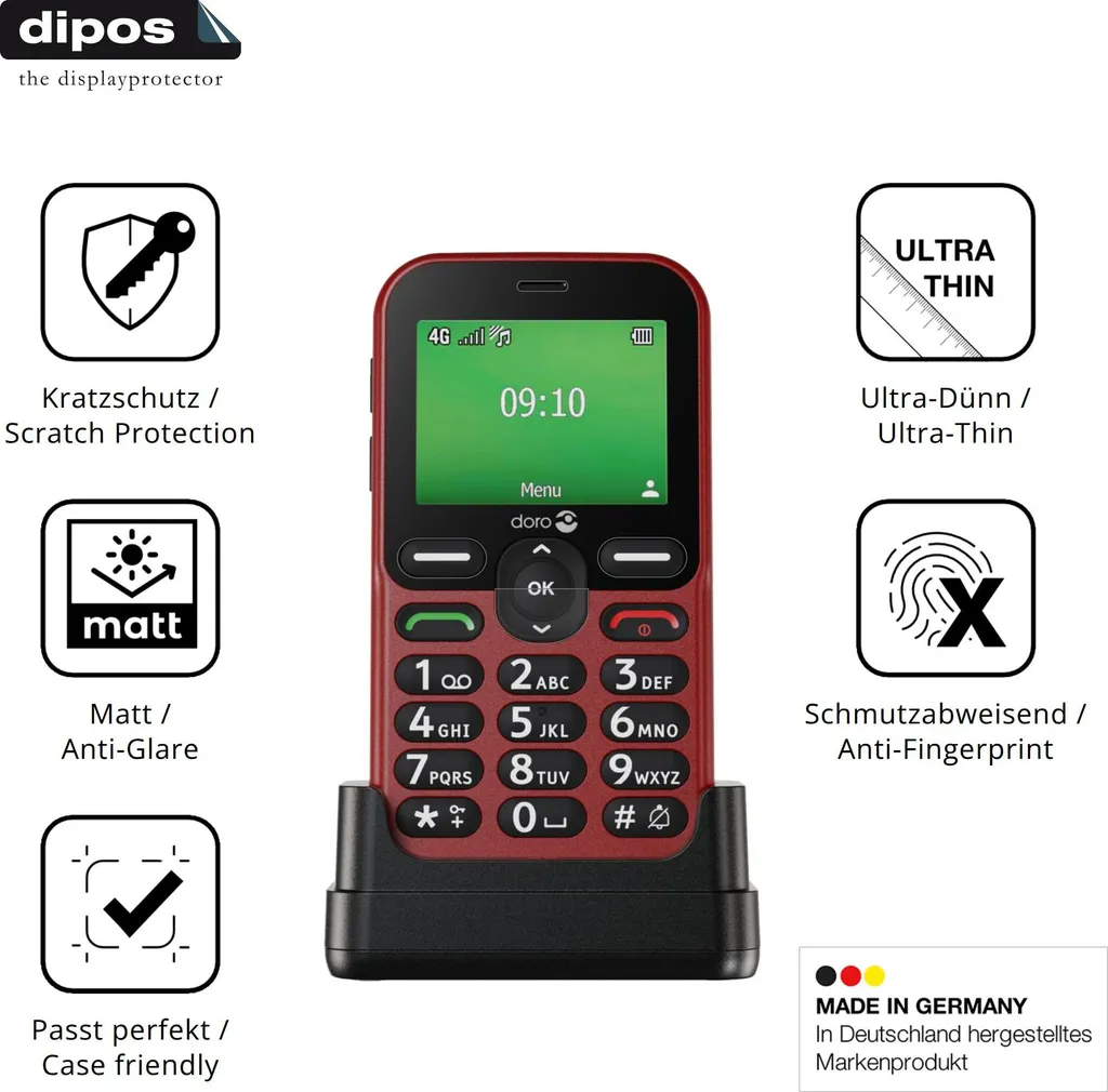 Set 4 Pellicole dipos per Doro Leva E10 - Antiriflesso e Protettive - 7