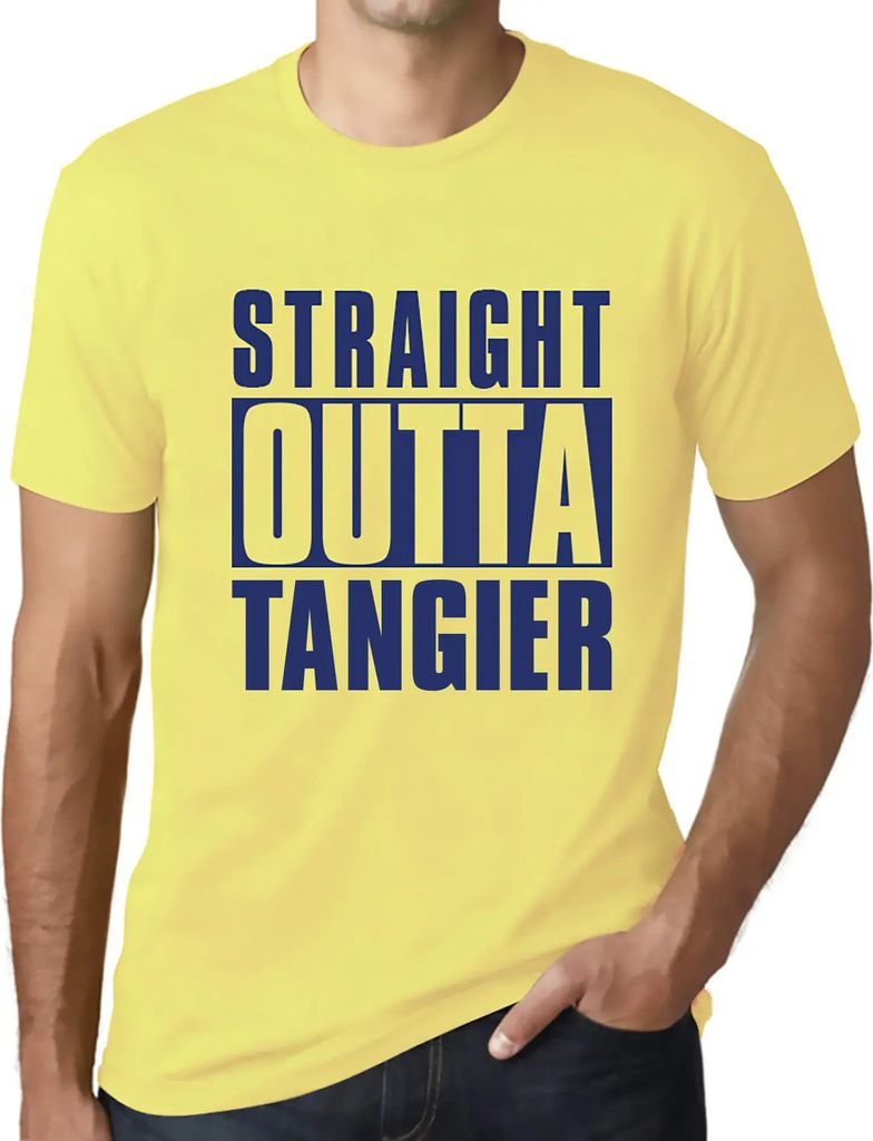 Herren Grafik T-Shirt Direkt aus Tangier – Straight Outta Tangier – Öko-Verantwortlich Vintage Jahrgang Kurzarm Lustige Druck Geburtstag Gesch...