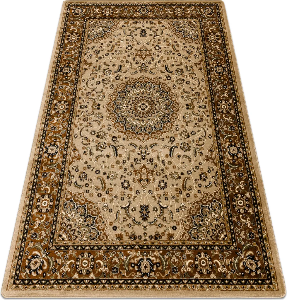 Tapis de Salle à Manger 250x350 ROYAL E0177 Beige pour Grande Tablée
