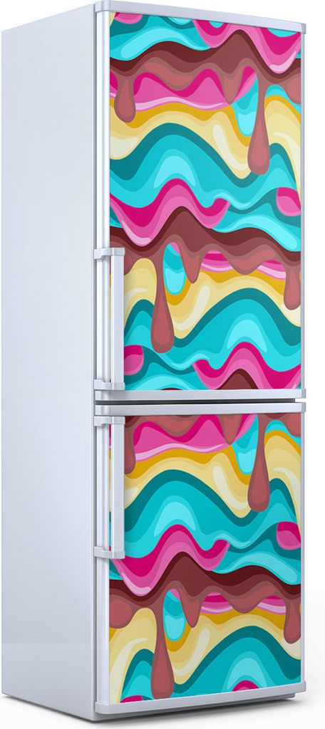 Magnete Dekorative - 70 cm x 190 cm - Küche - Magnetmatte Kühlschrankmagnete - Zitrone Und Banane Eiscreme