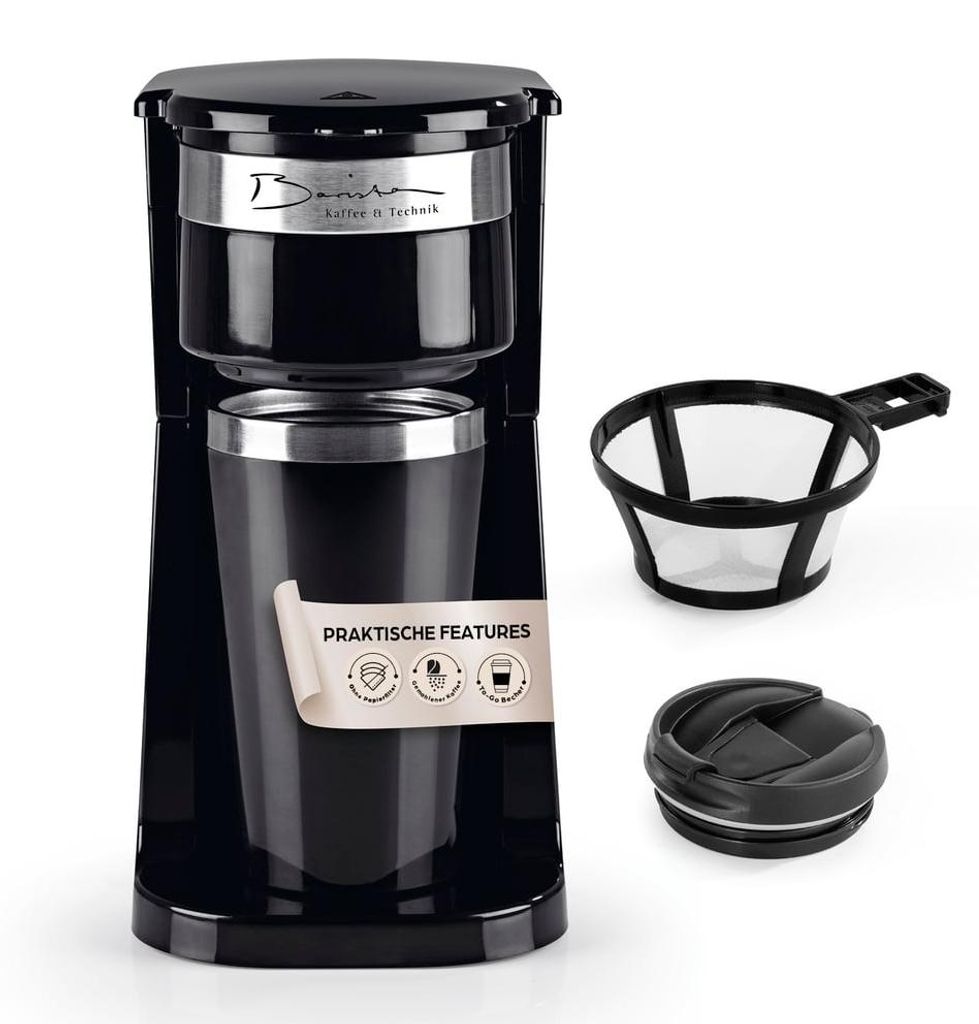 Barista Single-Kaffeemaschine 750W schwarz/silber mit To-Go Produktbild 