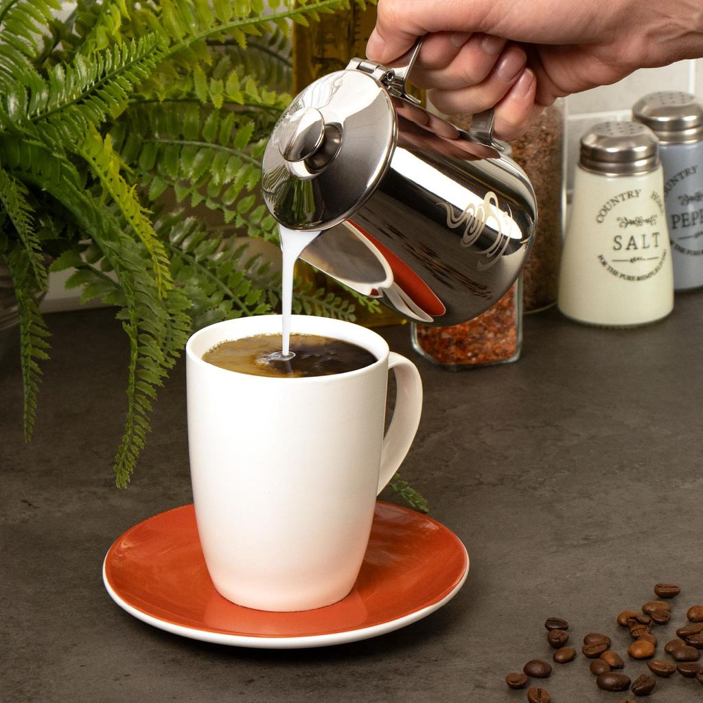 COM-FOUR® 350 ml Milchkännchen mit Deckel