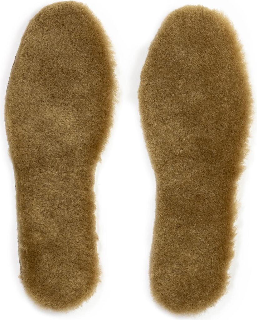 Winter Einlegesohle – Echtes Merino Schaffell, warm & weich, 37 Braun