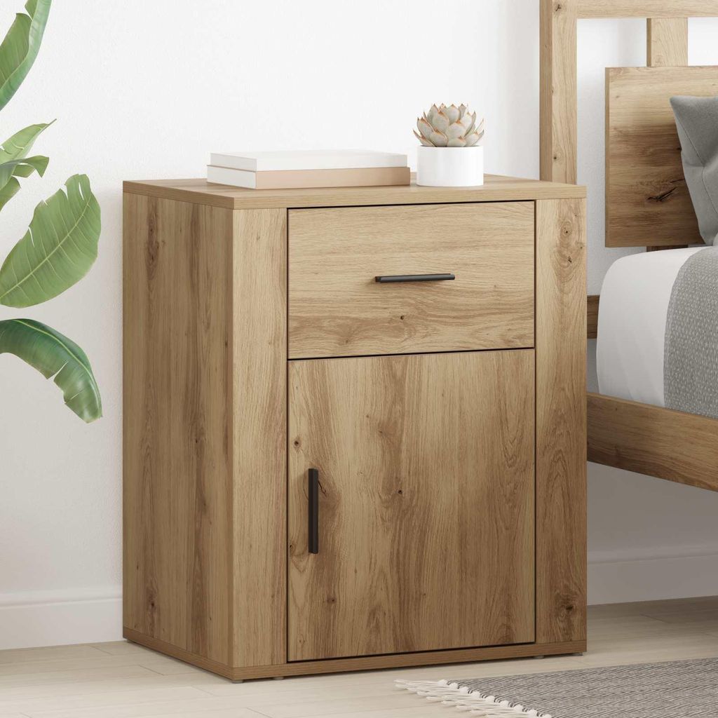 vidaXL Nachttisch Artisan-Eiche 35 x 50 x 60 cm Holzwerkstoff