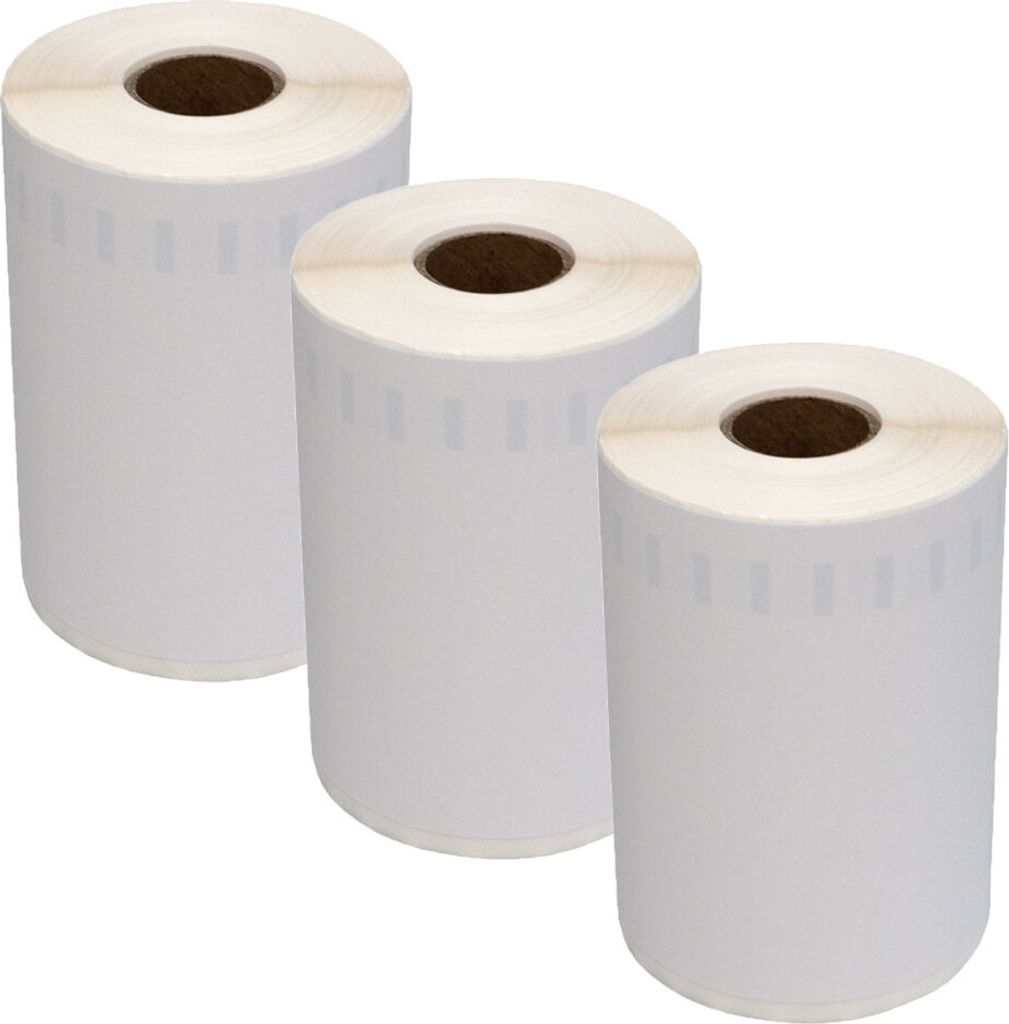 DULA Etiketten - Kompatibel mit Dymo 2166659 Etiketten - Weiß - DHL Versandetiketten - 3 Rollen - 102 x 210 mm - 140 Etiketten pro Rolle - Für Et...