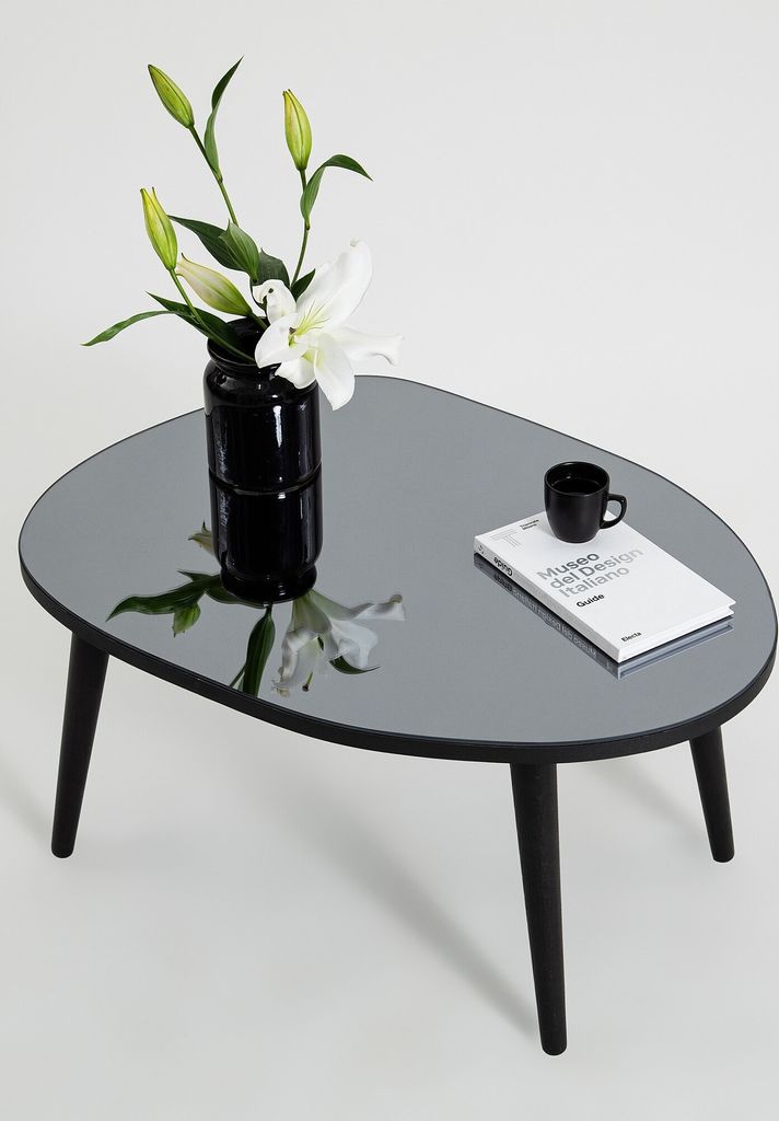 Skye Decor, Gusto - Black, Fume, Couchtische, Schwarz, Glas, 75 x 38 x 55 cm