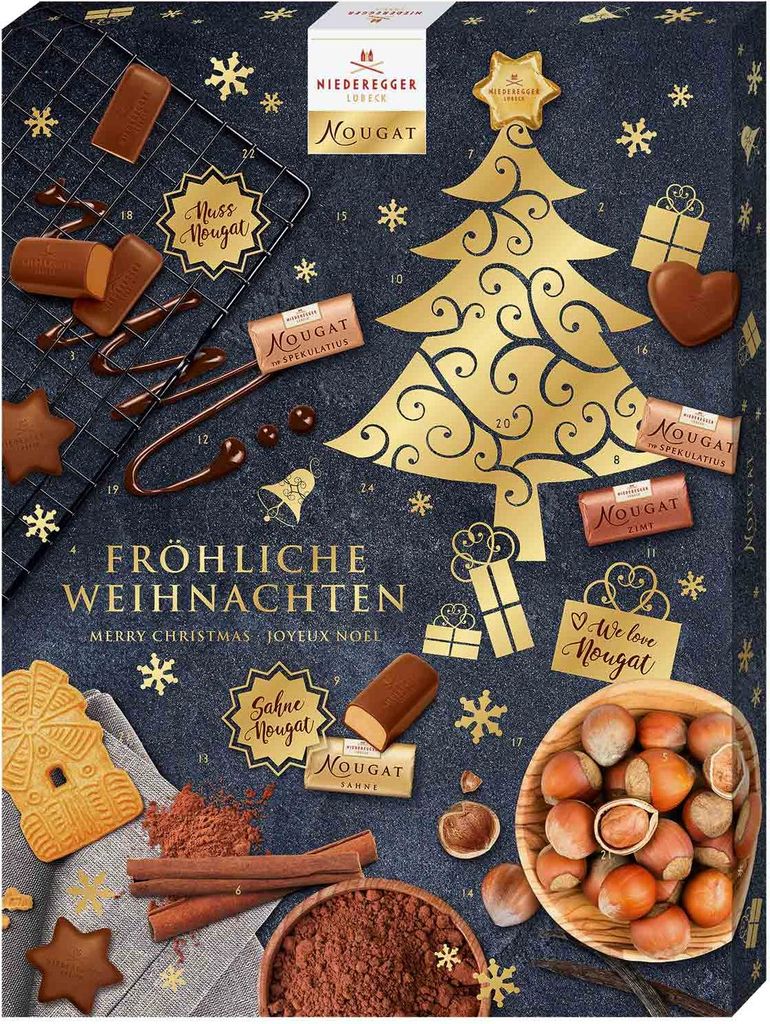 Niederegger Nougat Adventskalender mit feinsten Nougat Produktbild 