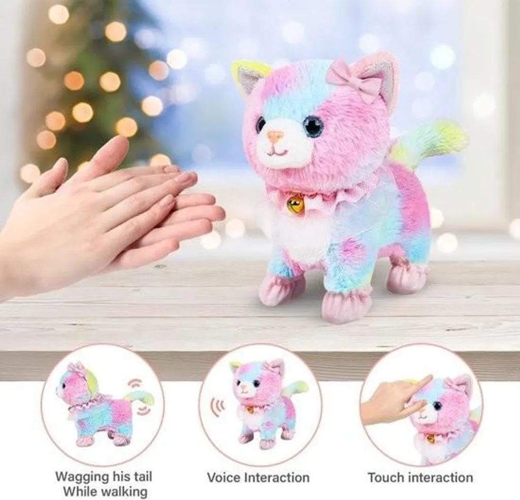 Jouet d'éveil chat interactif pour stimuler la marche et l'éveil de bébé - 2