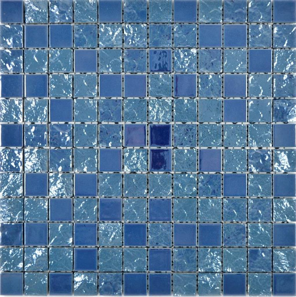Keramik Mosaik Baku blau Mosaikfliese Wand Fliesenspiegel Küche Bad MOS18-0004_f