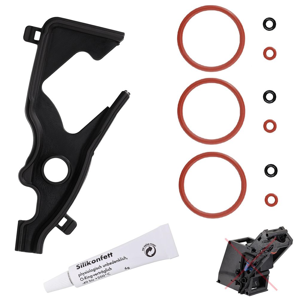 Dichtung O-Ring für Siemens EQ 5 EQ6 EQ7 EQ8 Bosch Vero Neff & Gaggenau für Kaffeevollautomaten, für Brühgruppe Auslaufstutzen + Silikonfett Tube