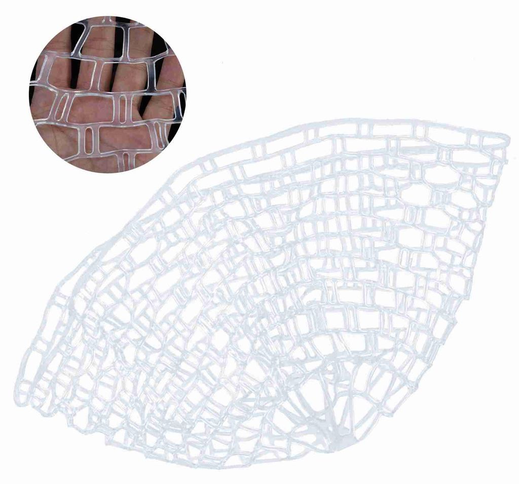 Outdoor Fliegenfischer Landeplatz Netz klar Gummi Ersatz Mesh Bag (Mudium)