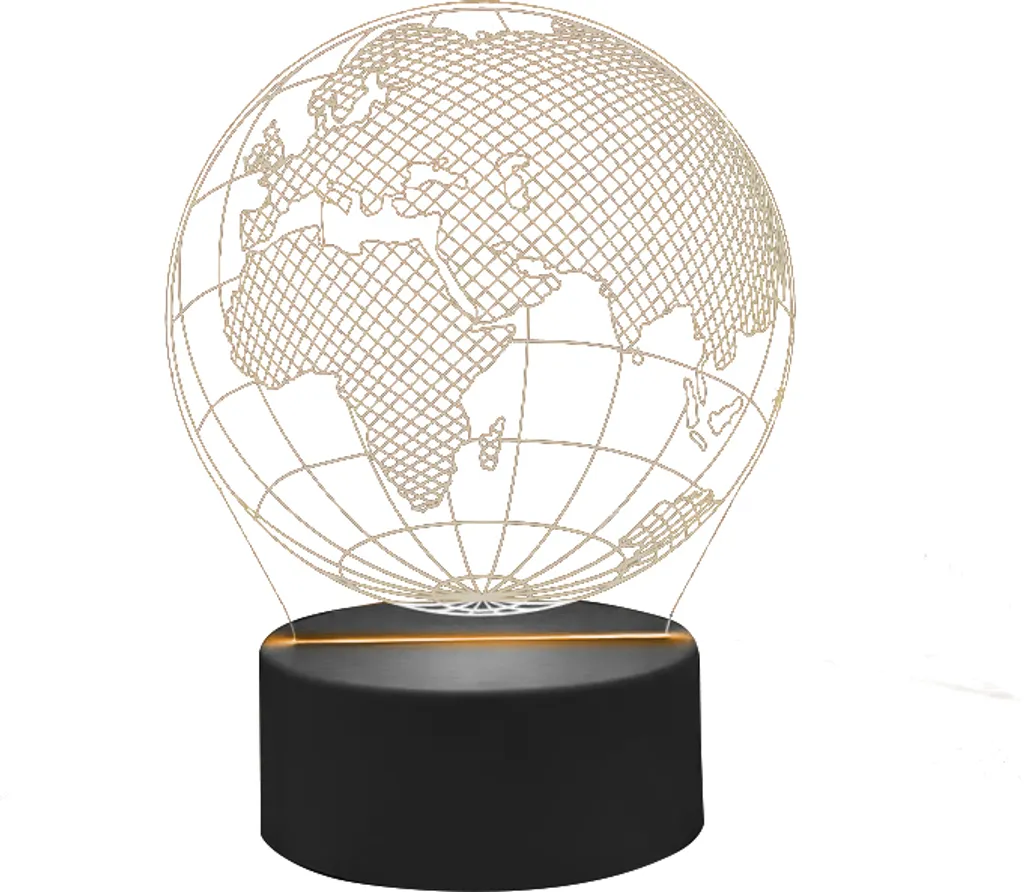 Madrid Magnificence P108: Lampada Mappamondo d'Arredo LED 7 Colori