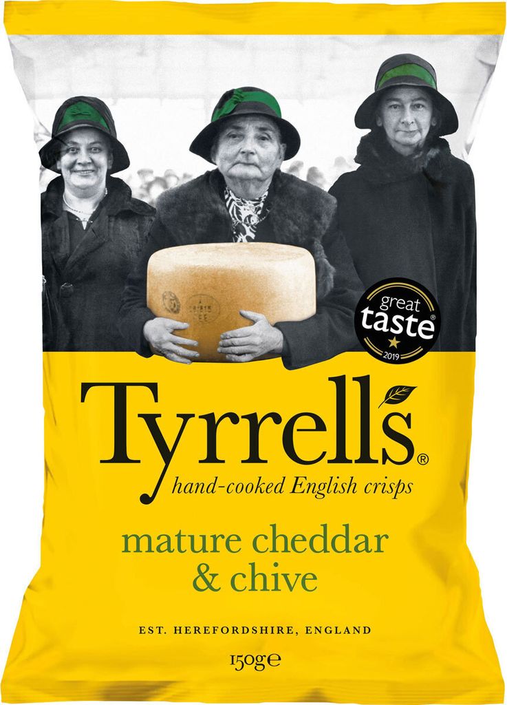 Tyrrells Handcooked mature Cheddar und Chive Chips Zdjęcie produktu 