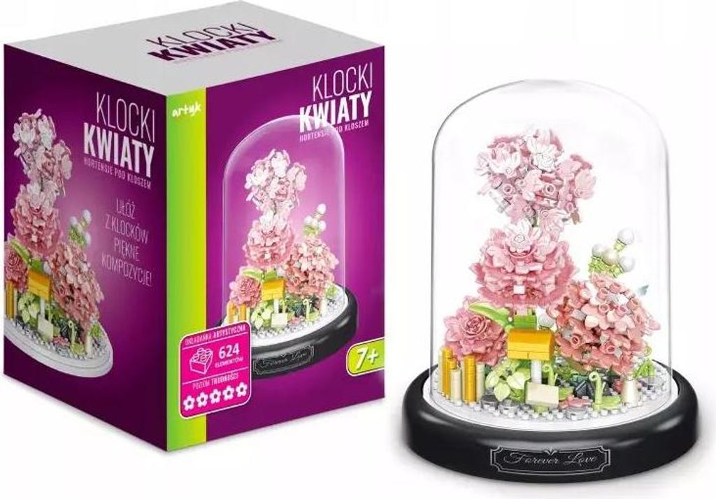 Blöcke Blumen Hortensien Lampenschirm 624el 136993