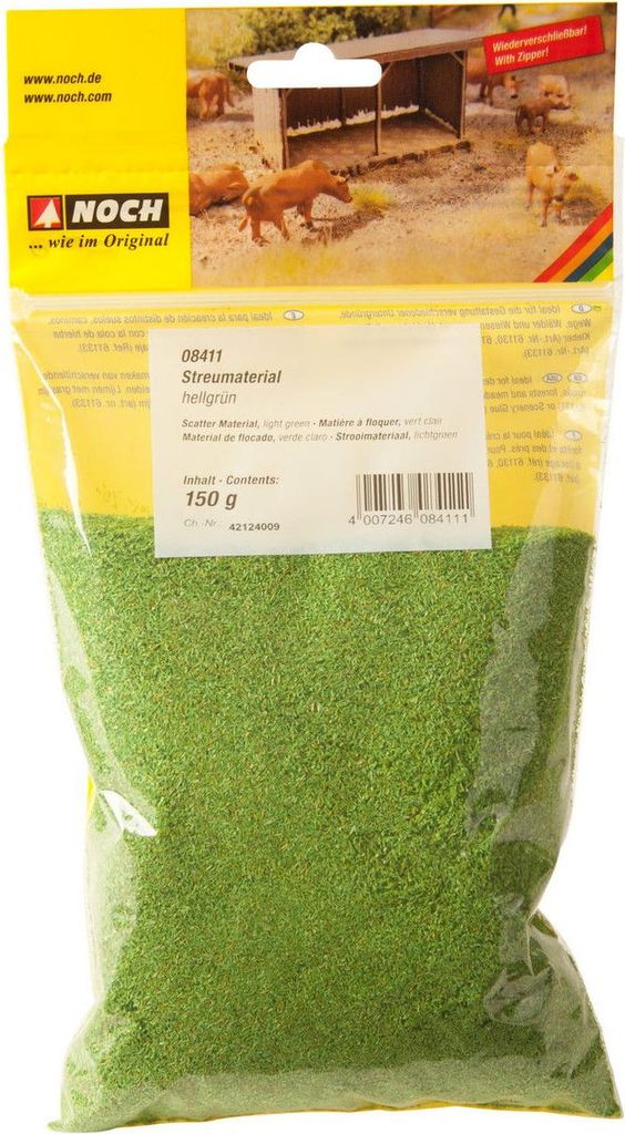 NOCH® Streumaterial hellgrün, Modellbau Streu, 150 g Beutel Produktbild 