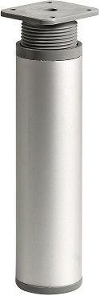 Hettich Möbelfuß 4,0 x 15 - 16,5 cm Aluminium-Optik - 1 Produktbild 