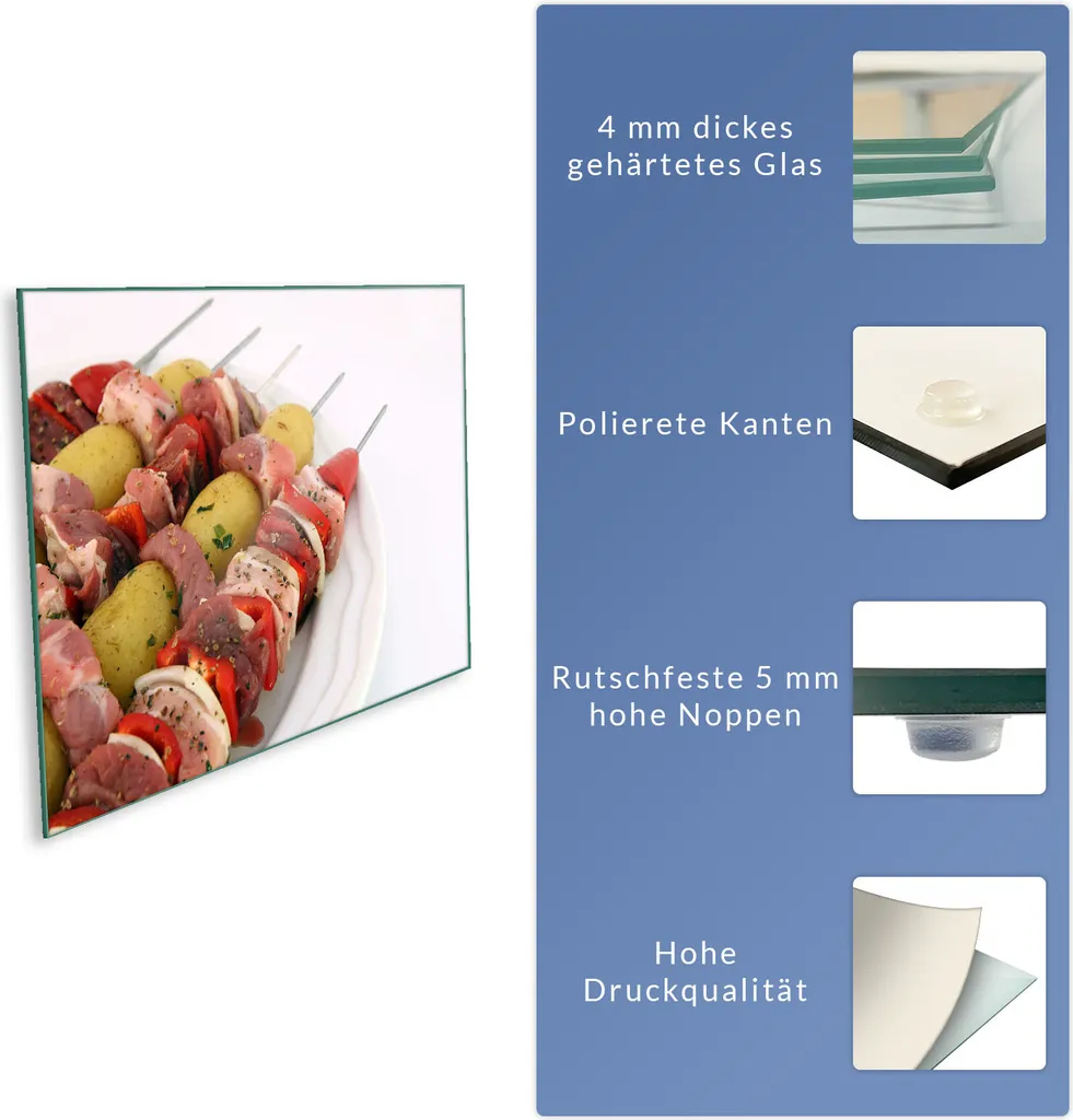 Piastra Vetro 80x52 Food Brown per Piano Cottura | Protezione Totale - 8