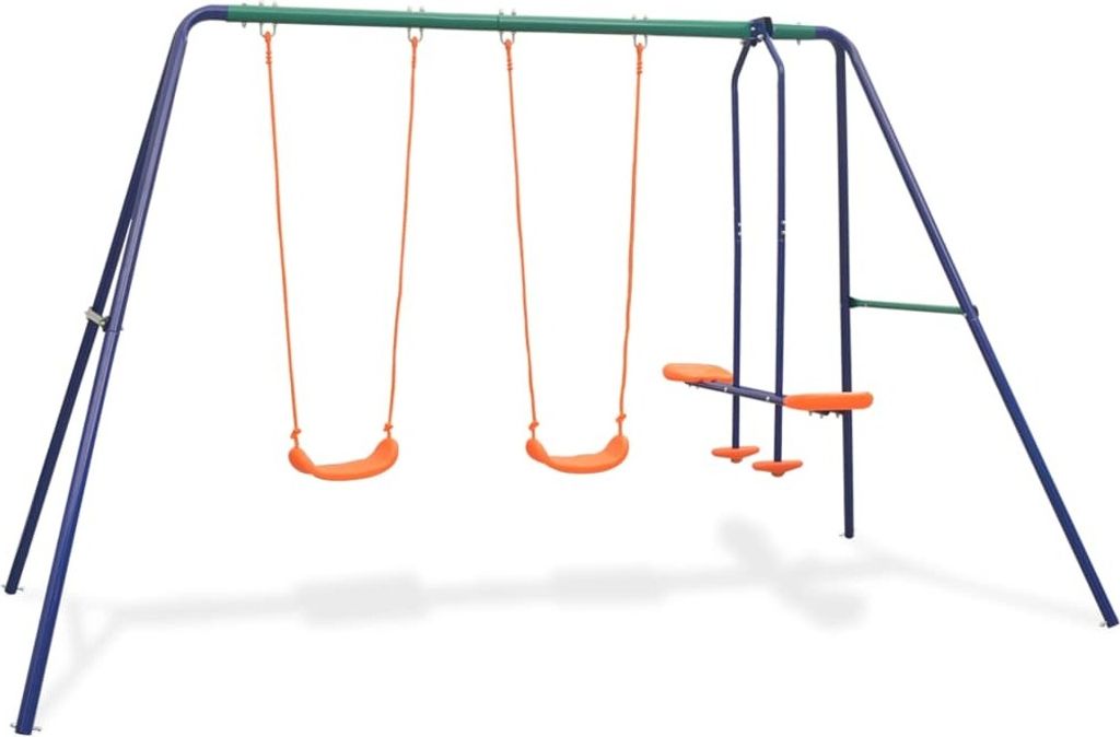 Schaukelset mit 4 Sitzen Orange Produktbild 