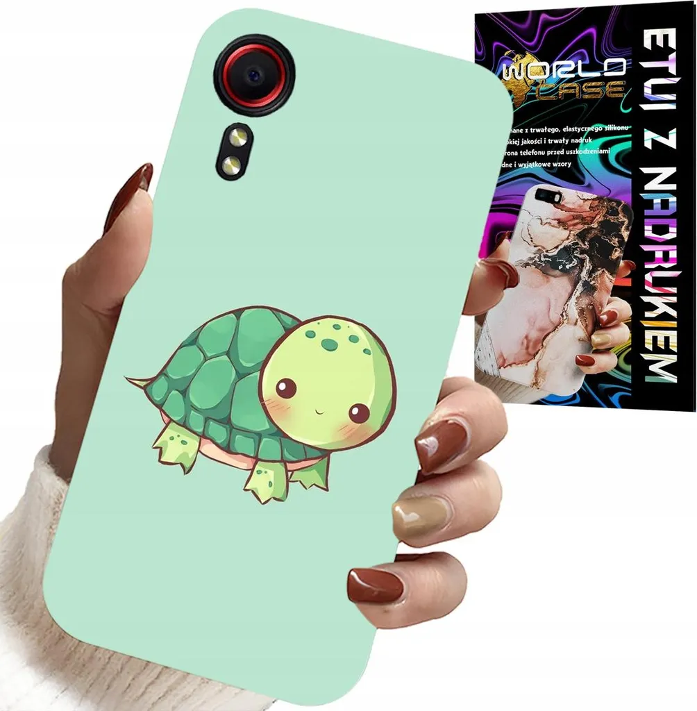 Custodia Per Samsung Galaxy Xcover 7 - Simpatici Disegni Di Tartarughe Per Bambini + Vetro