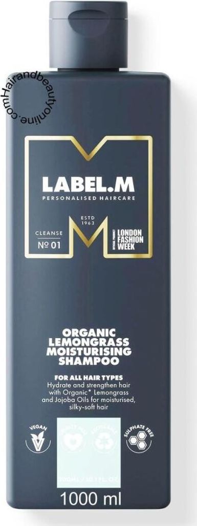 Label.M Organic Lemongrass Moisturising Shampoo Shampoo zur Hydratisierung der Haare 1000 ml