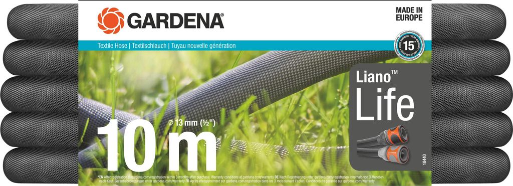 Gardena 18440-20 Gardena Textilschlauch Liano Life 1/2 , 10 Productafbeelding 