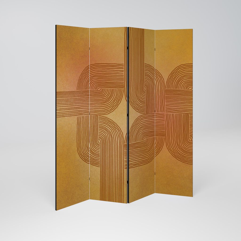 SpaceRebels Paravent Raumteiler - 4-teilig Raumtrenner, Druck 2-Seite - Raumtrenner - Trennwand Wohnung - Room Divider - Spanische Wand Deko Modern...