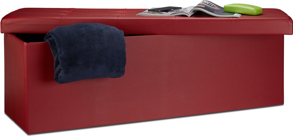 Relaxdays Faltbare Sitzbank HxBxT 38 x 114 x 38 cm, XL Produktbild 
