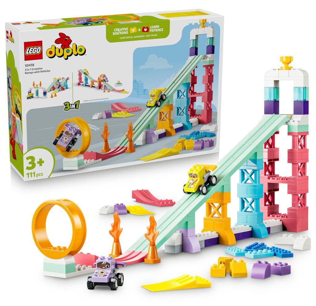LEGO DUPLO Pueblo: Rampas creativas con pequeños vehículos, Imagen del producto 